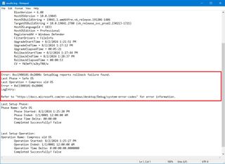 SetupDiag results determine Windows 10 upgrade problem