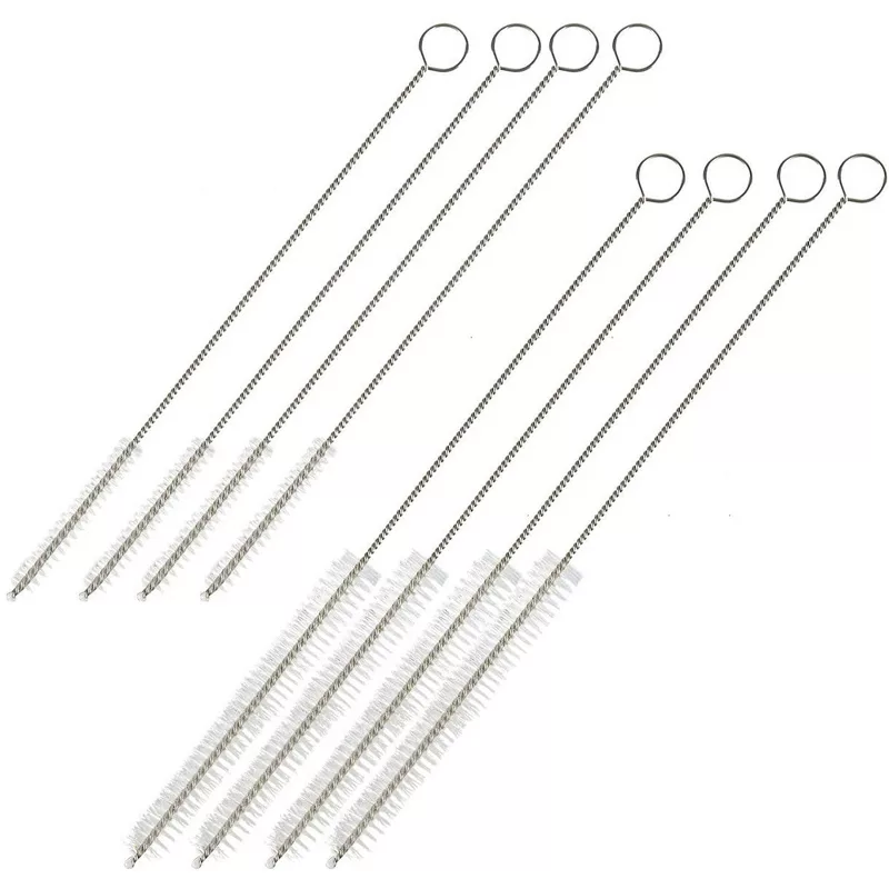 Juvale 8 Pack Stainless Steel Straw Cleaners Brush With Long Design for Tumbler, Boba Straws, 2 Sizes