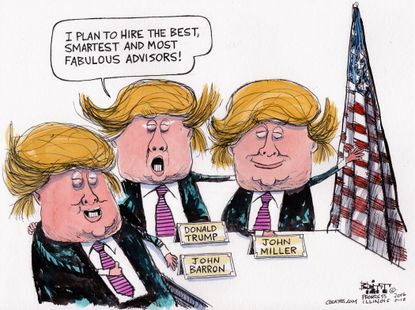 Political Cartoon U.S. Trump Advisors