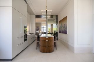 a modern kitchen in an apartment