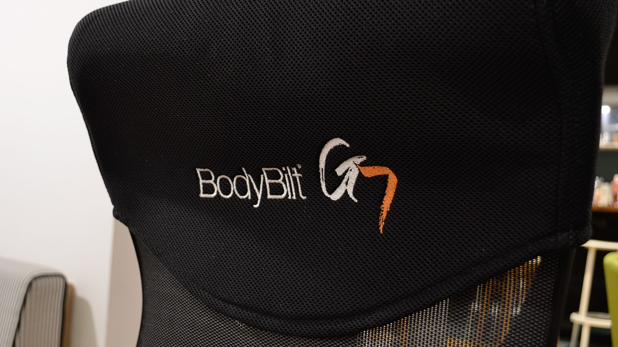 A BodyBilt G7 gaming chair in an office