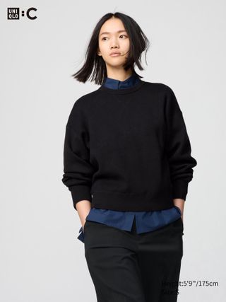 Smooth Cotton Crew Neck Jumper