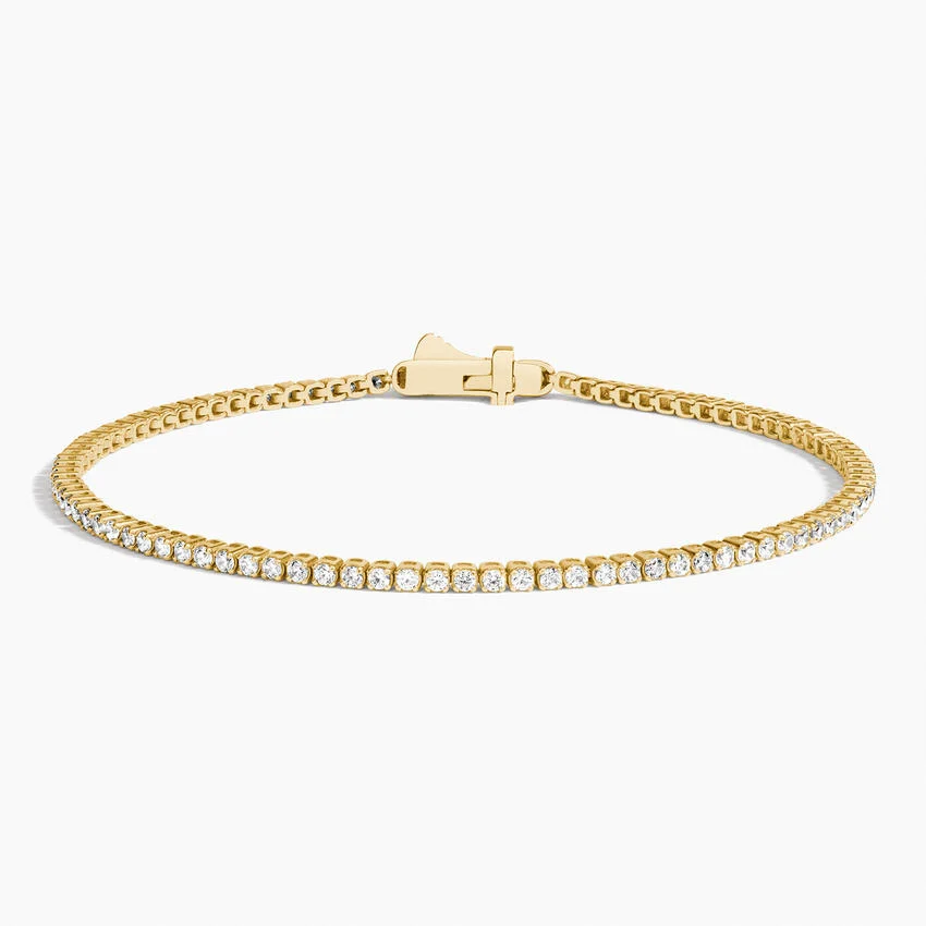 Brilliant Earth, 6.5 in. Petite Lab Diamond Tennis Bracelet in 14K Yellow Gold