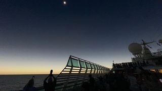 Totality as seen from the Pacific Explorer lasted just 60 seconds.