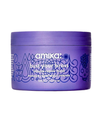 Amika Bust Your Brass Cool Blonde Purple Intense Repair Hair Mask