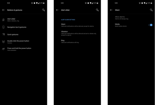Alert slider settings on the OnePlus 8