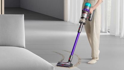 A Dyson Gen5detect cleaning a floor