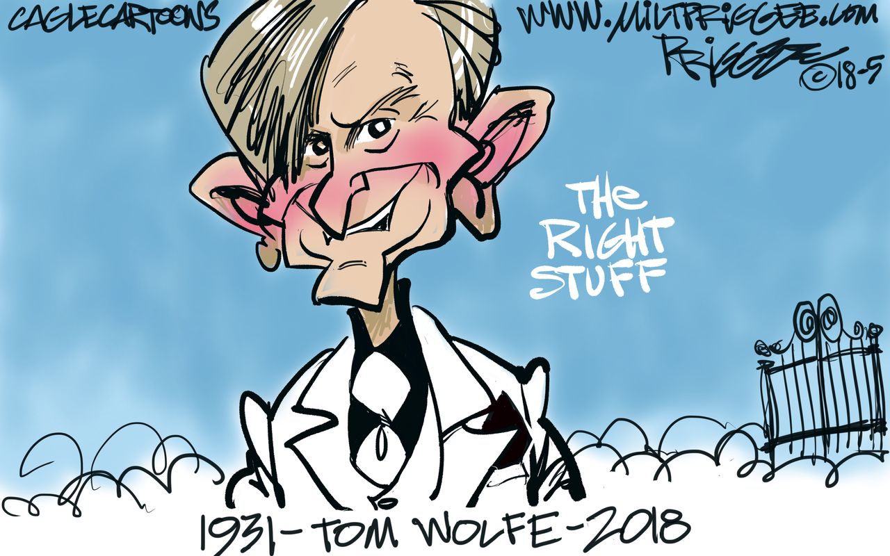 Editorial cartoon U.S. Tom Wolfe death