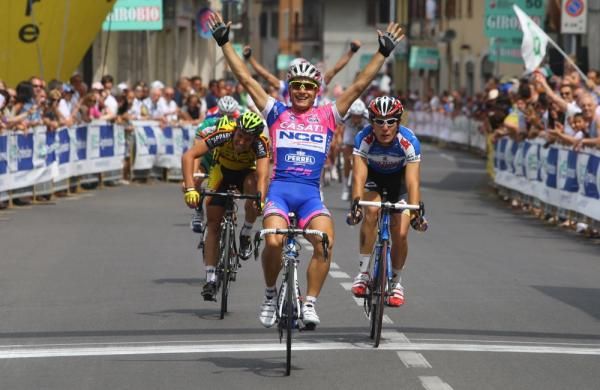 Andrea Guardini (Casati NGC) wins the stage three sprint at the Girobio