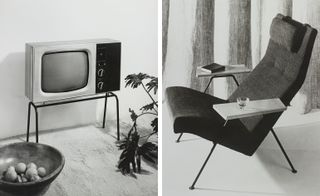 Day designed a number of radios and television sets for electronics firm Pye Day's original 'Reclining Chair