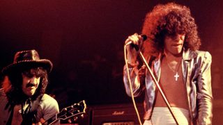 Manny Charlton and Dan McCafferty of Nazareth onstage in 1975