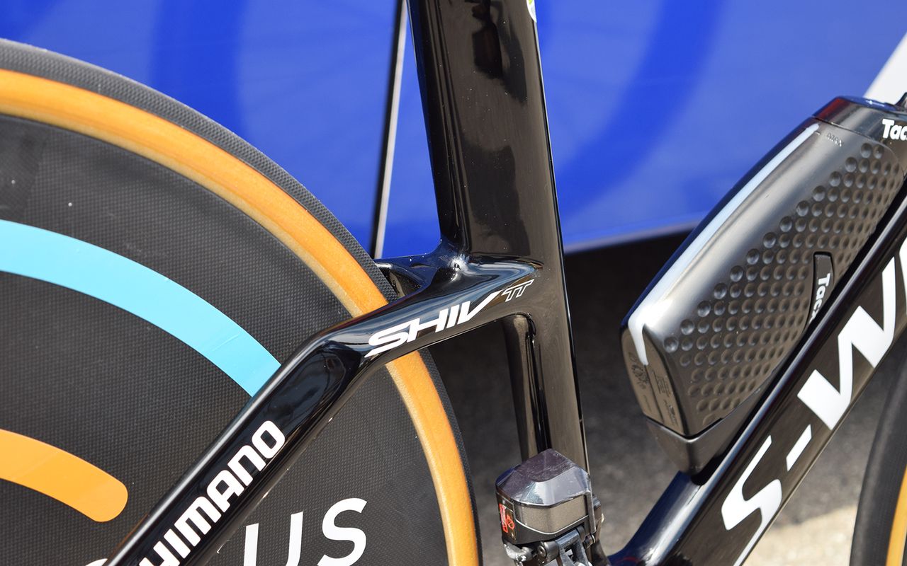 The most prominent design feature on the new Shiv TT is the extremely low seat stays