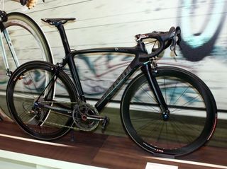 The Bianchi Oltre road flagship is also available in this stealthy matte black.