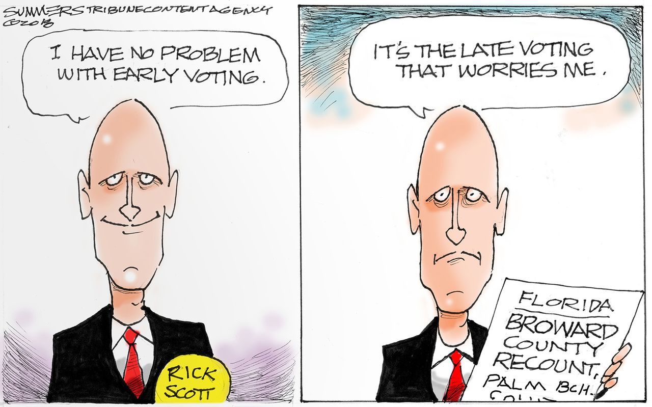 U.S. Florida vote count midterm elections Rick Scott early voting late voting