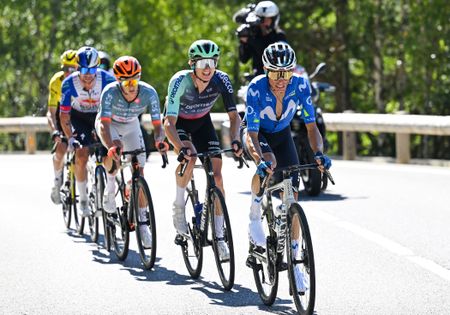 ANDORRA LA VELLA, ANDORRA - AUGUST 25: Enric Mas of Spain and Movistar Team competes during the La Vuelta - 81st Tour of Spain 2026, Stage 4 a 104.8km from Andorra la Vella to Andorra la Vella / #UCIWT / on August 25, 2026 in Andorra la Vella, Andorra. (Photo by Tim de Waele/Getty Images)