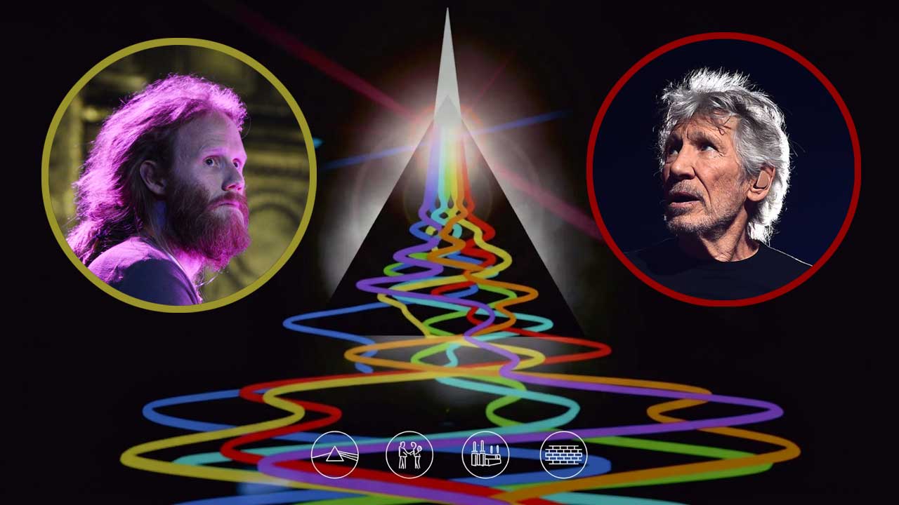 Roger Waters and Harry Waters set against Legacy tour poster admat