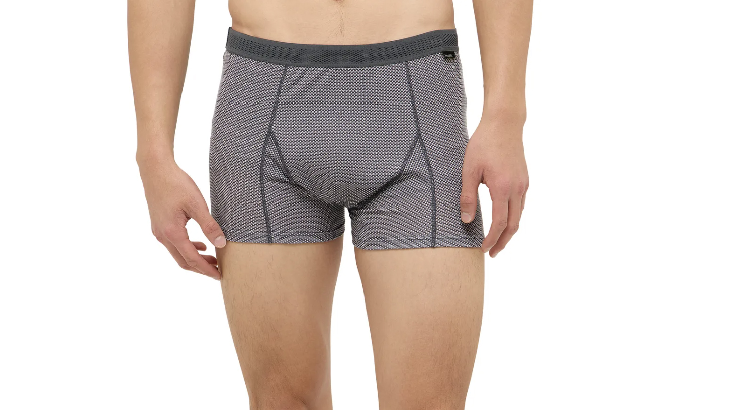 Model wearing Haglöfs L.I.M ZT II Air Bottom Men's boxer briefs