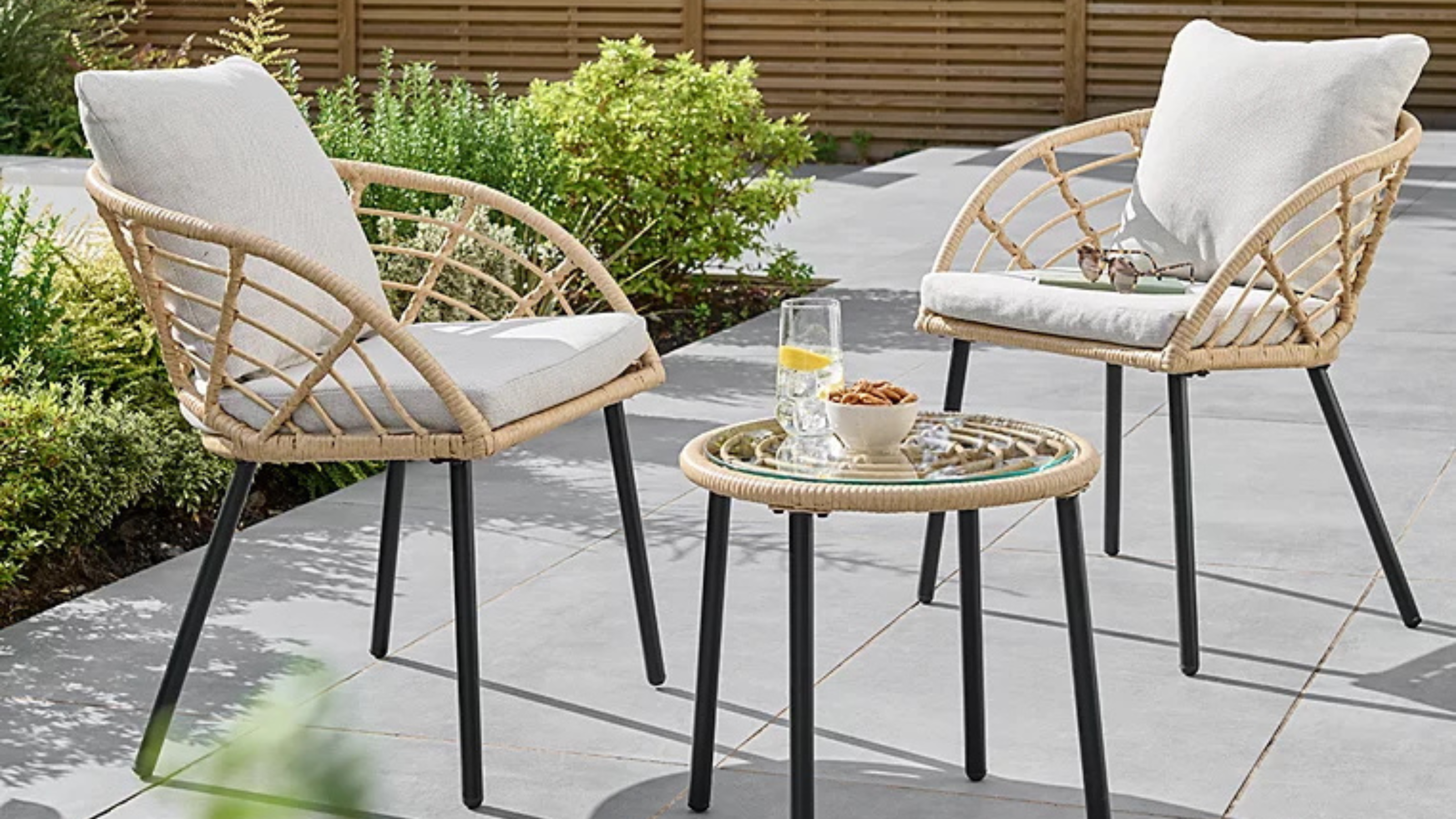 Mykonos Rattan 3 Piece Bistro Set