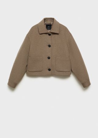 MANGO Wool Jacket With Pockets 