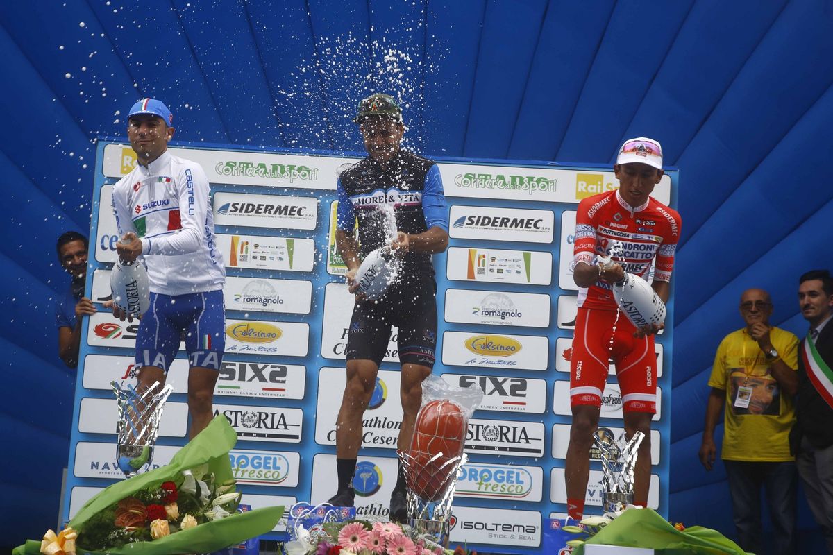 Champagne on the podium