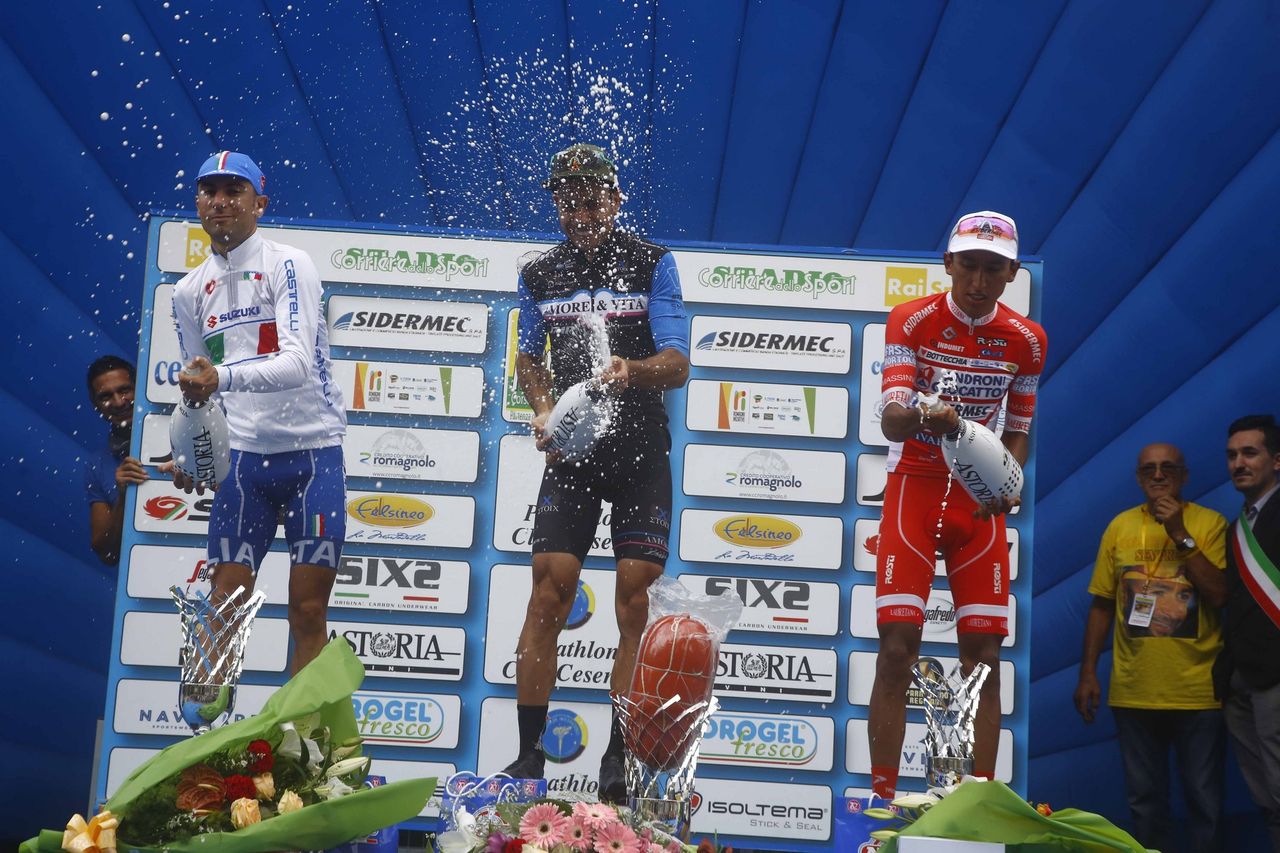 Champagne on the podium