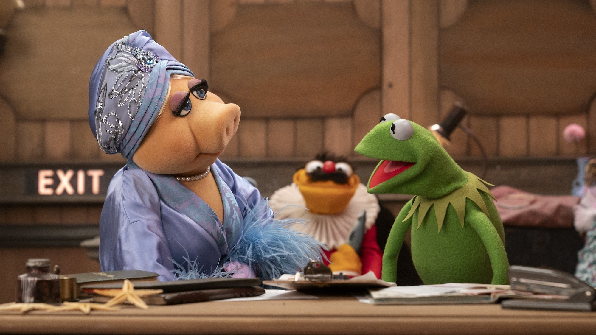 L-R: Miss Piggy and Kermit the Frog in a scene from Disney+'s 2026 &amp;quot;The Muppet Show&amp;quot; special
