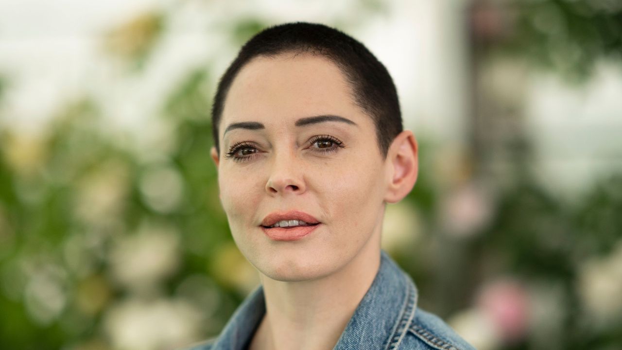 HAY-ON-WYE, WALES - JUNE 2: Rose McGowan, film-maker and author of &#039;Brave&#039;, at the Hay Festival on June 2, 2018 in Hay-on-Wye, Wales. (Photo by David Levenson/Getty Images)