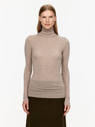 Roll-Neck Wool Top