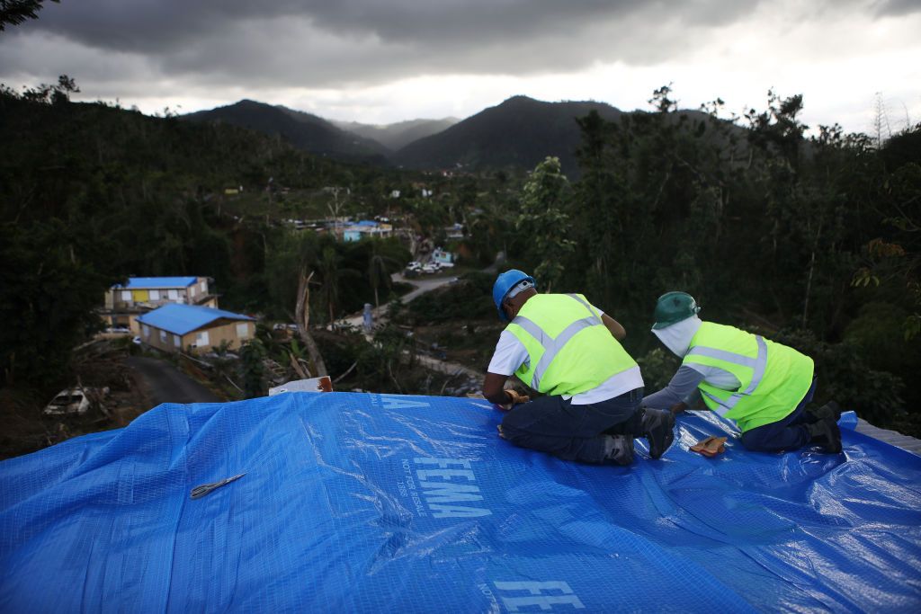 Puerto Rico hurricane Maria aftermath FEMA workers. 