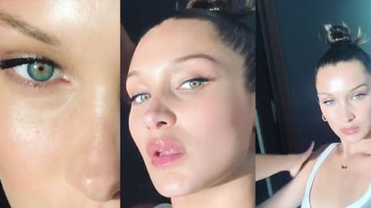 Bella Hadid Lip Syncs Drake