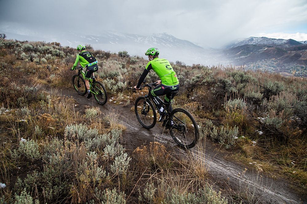 The Cannondale-Garmin camp concluded with a mountain bike ride
