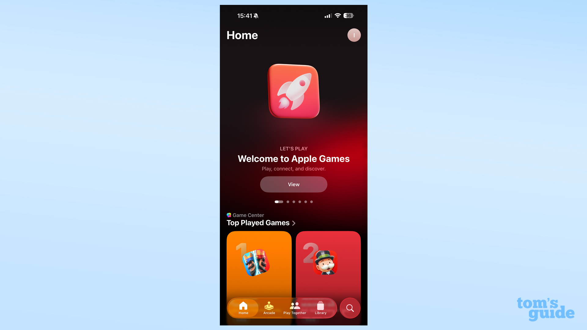 iOS 26 beta Games app