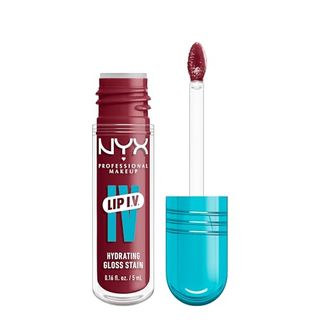 Nyx Professional Makeup Lip Iv Hydrating Gloss Stain, Lip Gloss, Up to 12hr Hydration, High Pigment, Wet Shine Finish, Bubblegum Burst