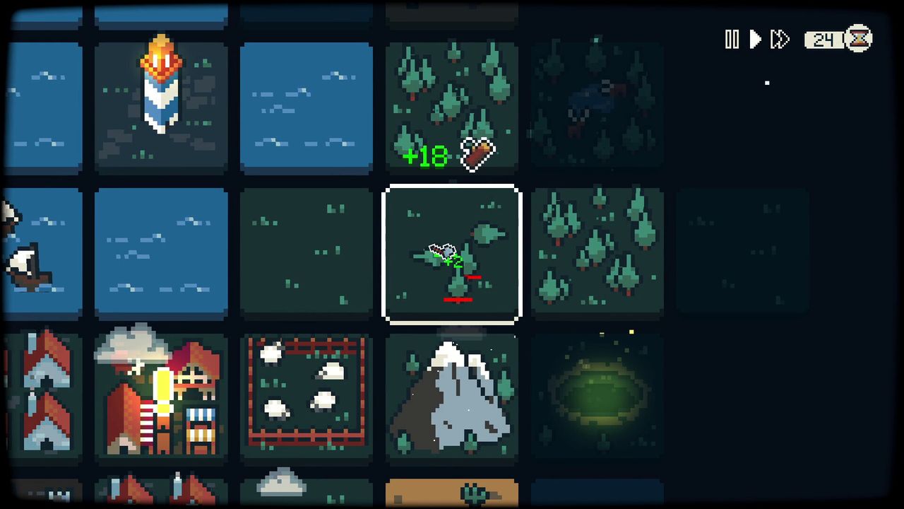 Screenshot from tile-based city building game Dawnfolk