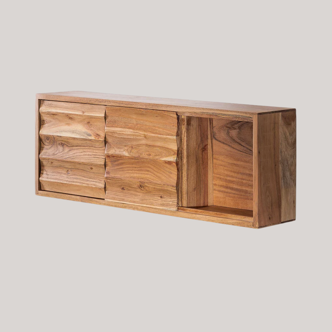 Sklum UK, Petter Acacia Wood Wall Shelf