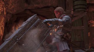 Black Flag Resynced edward digging up treasure chest in Anotto Bay smuggler's den
