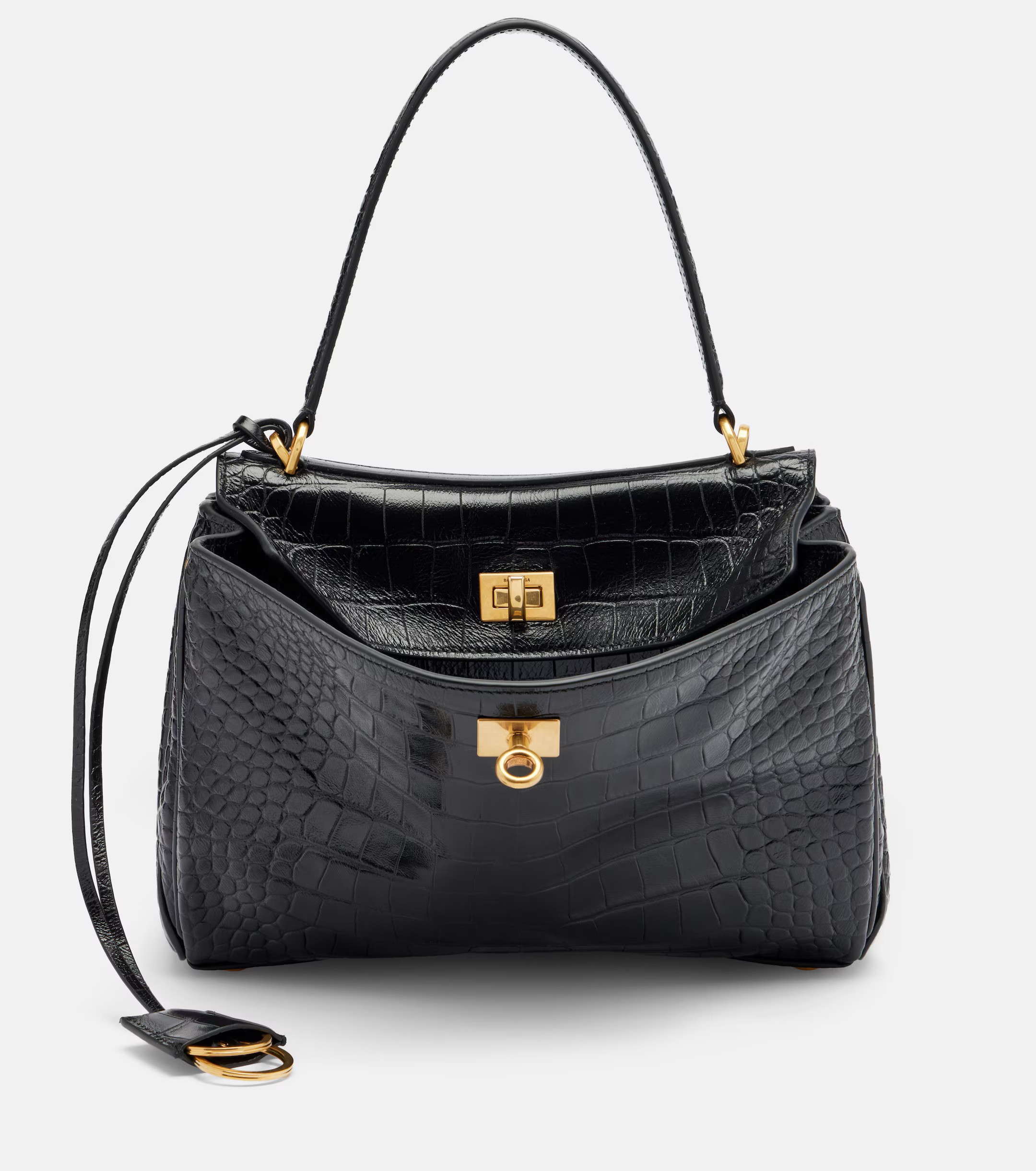 Balenciaga, Rodeo Small Croc-Effect Leather Tote Bag