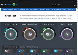 Use an online speed test to check your broadband connection can handle voice traffic