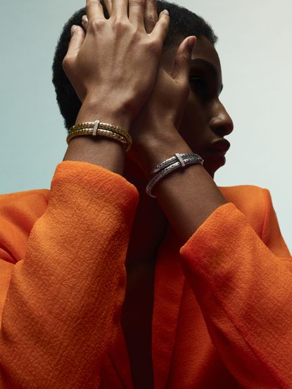 Model wears John Hardy Spear jewellery collection by Reed Krakoff