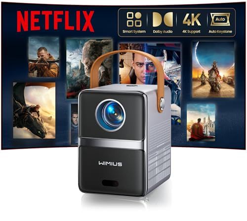 Mini Projector 4K with Wi-Fi and  Bluetooth