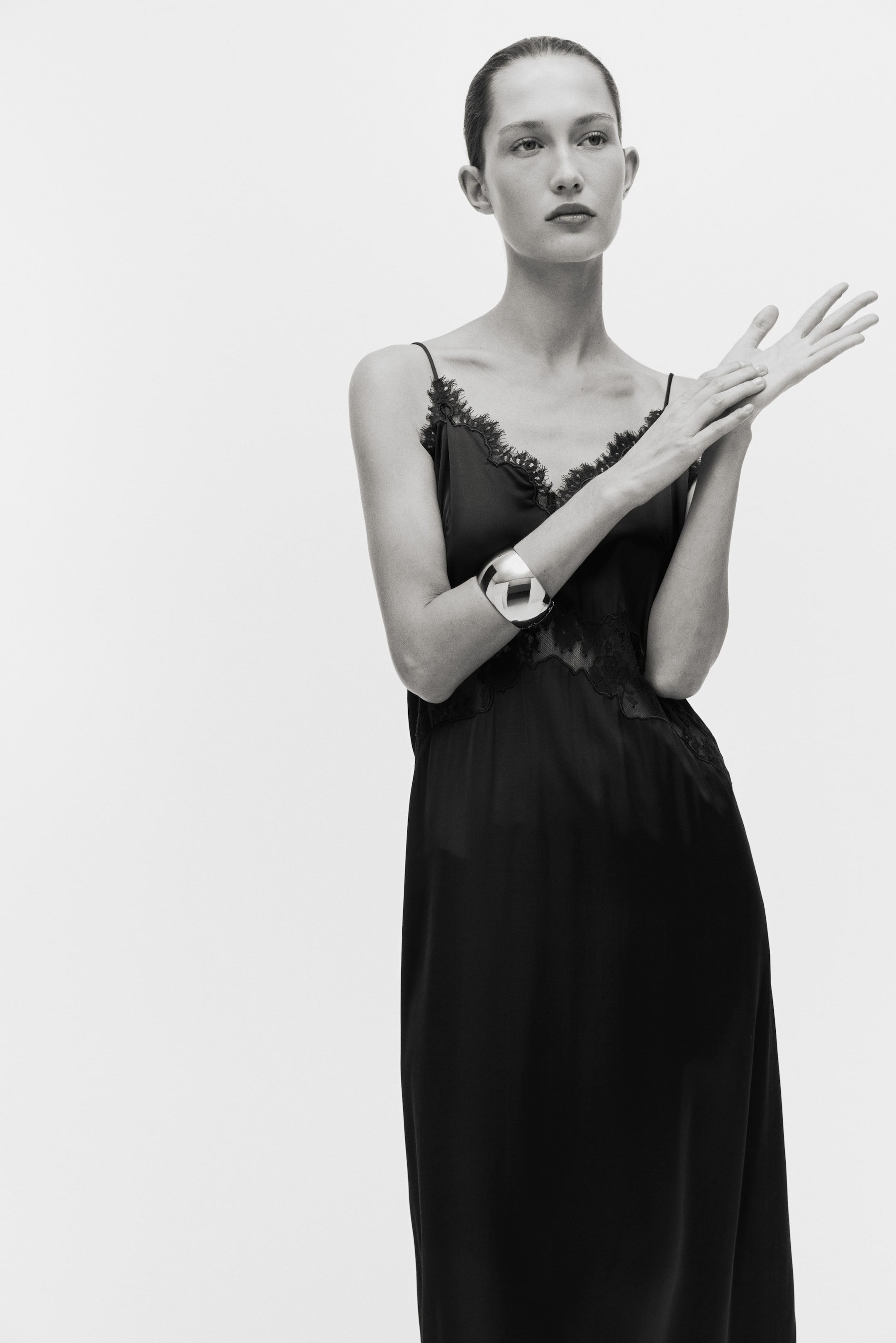 Lace-Trimmed Strappy Dress