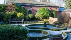 Frosty winter garden