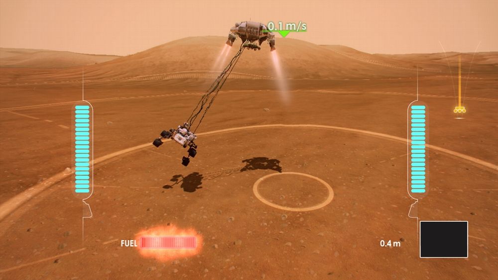 mars rover landing game screenshot