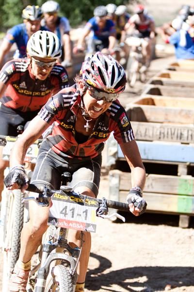 Hannele Steyn-Kotze and Yvonne Kraft lead the women