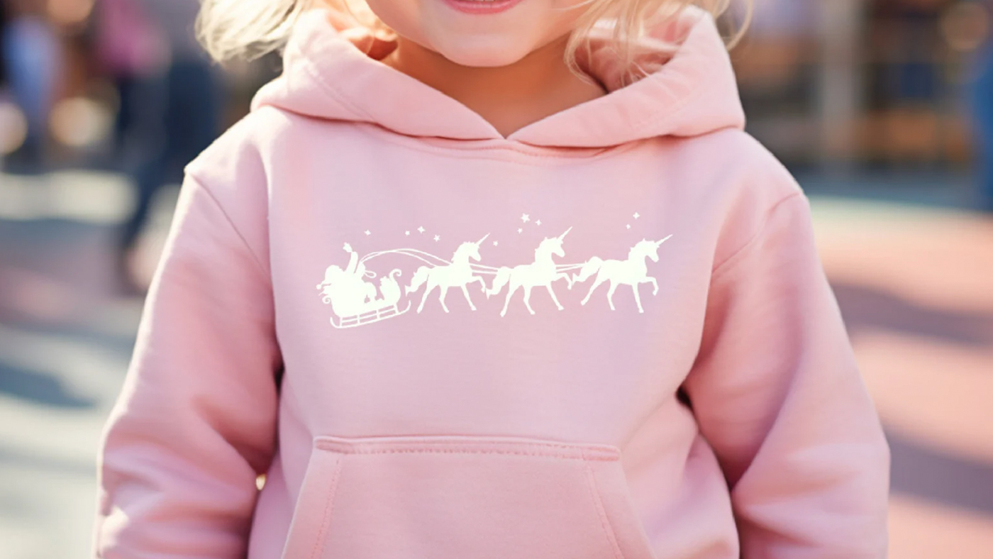 Glow In The Dark Unicorn Sleigh Christmas jumper