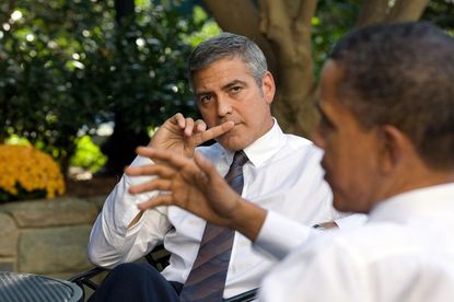 George Clooney With Barack Obama