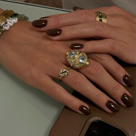 Photo of rich brown nails