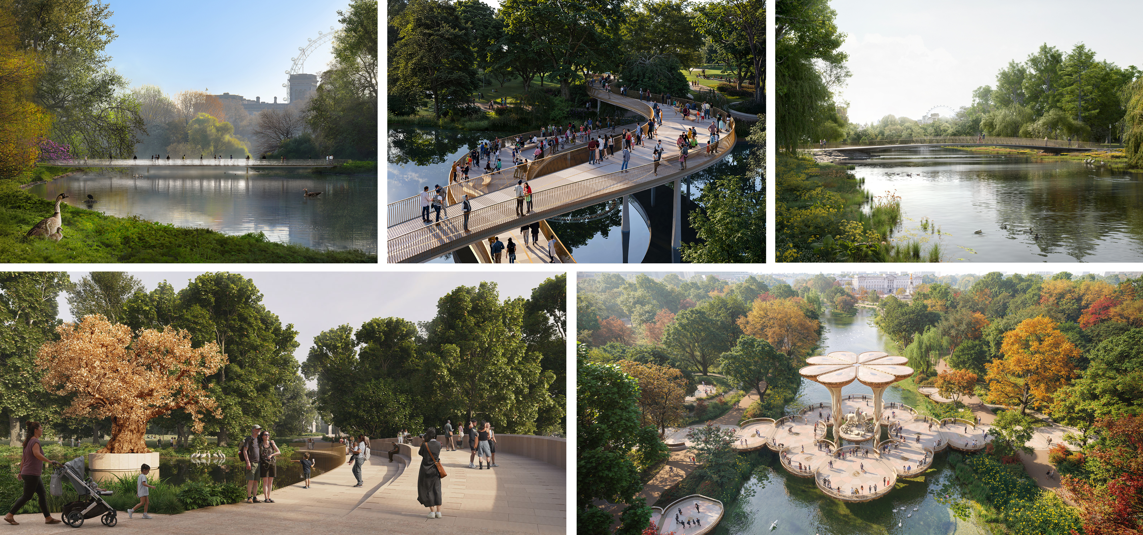 Gallery Composite of Queen Elizabeth II National Monument designs