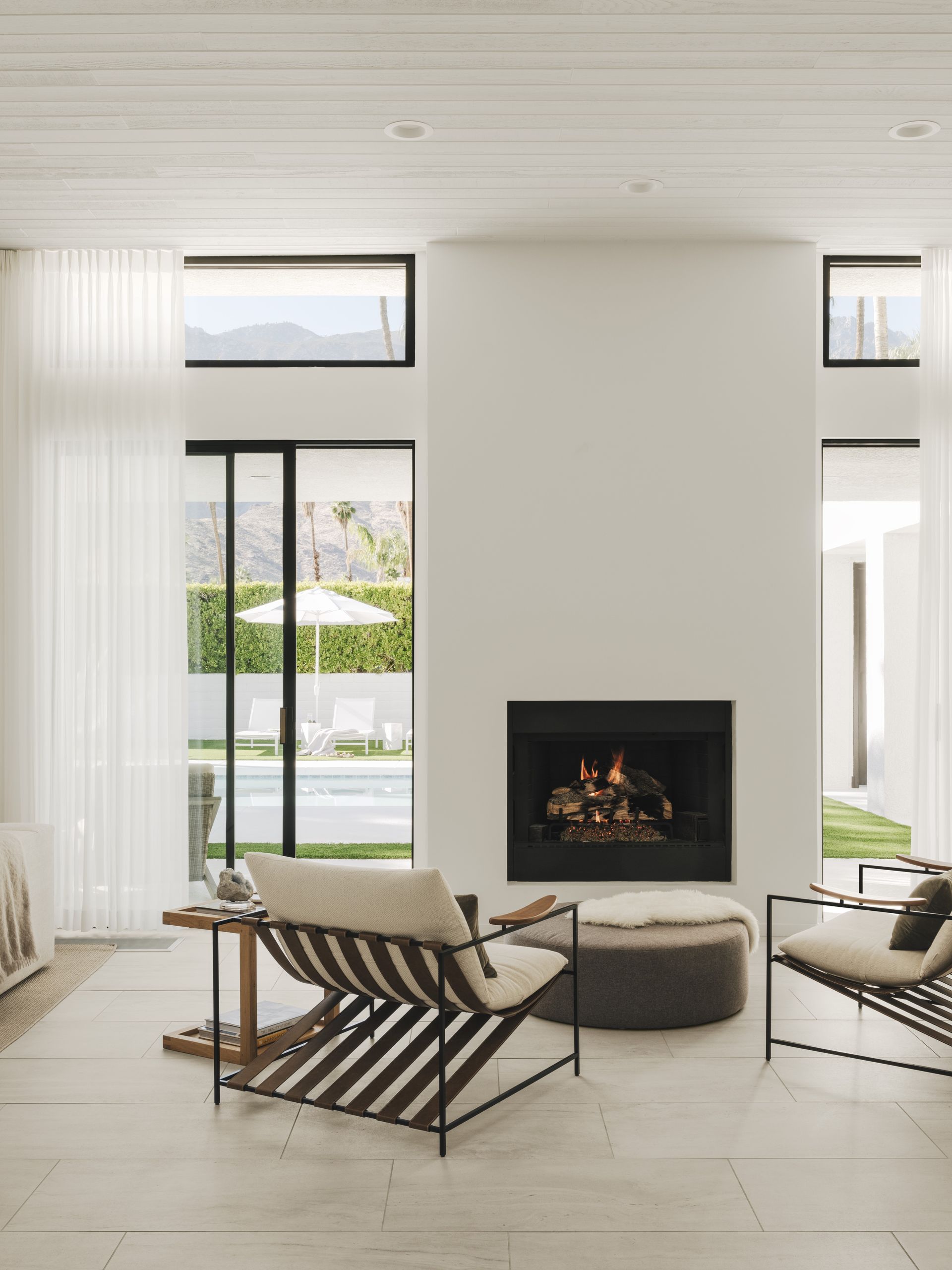 sheer curtains living room idea