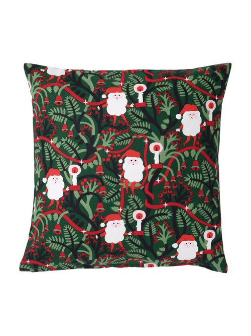 VINTERFINT Cushion Cover - Santa Claus Pattern Green 20x20 "